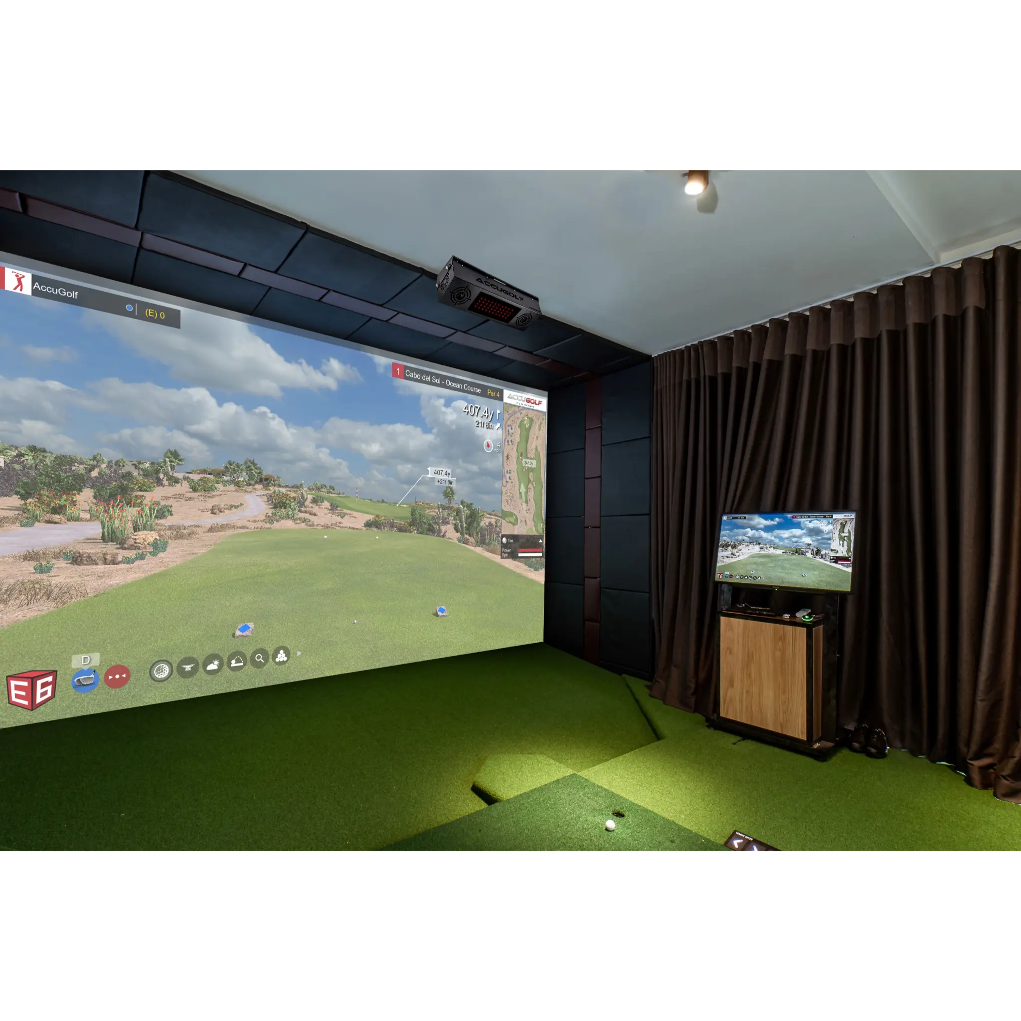 AccuGolf - AccuGolf Hawkeye SimSpace Golf Simulator Package