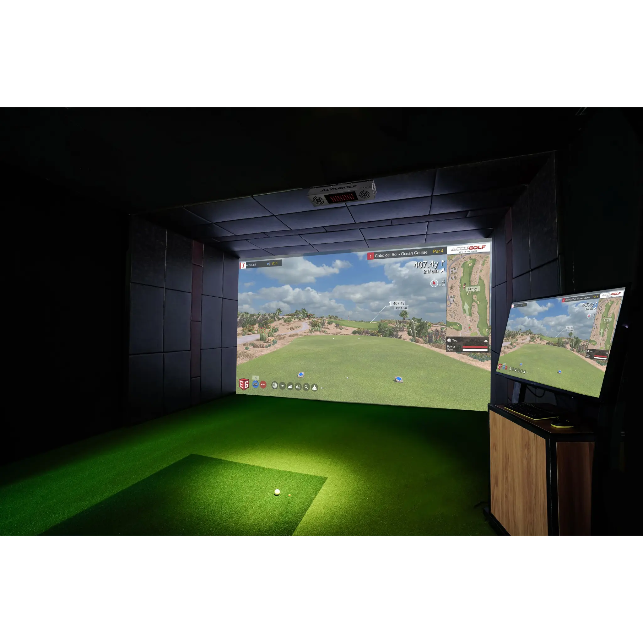 AccuGolf - AccuGolf Hawkeye SimSpace Golf Simulator Package