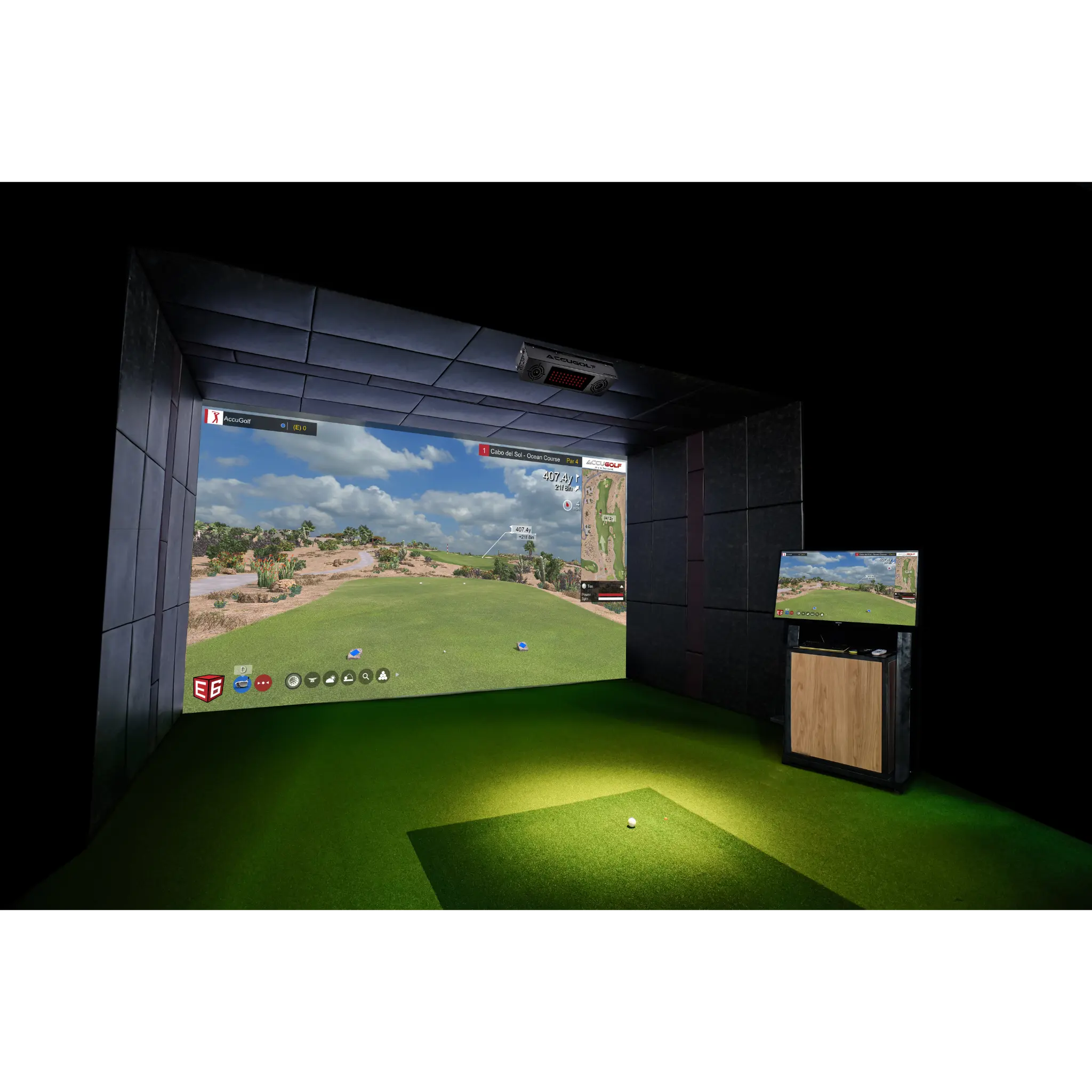 AccuGolf - AccuGolf Hawkeye SimSpace Golf Simulator Package