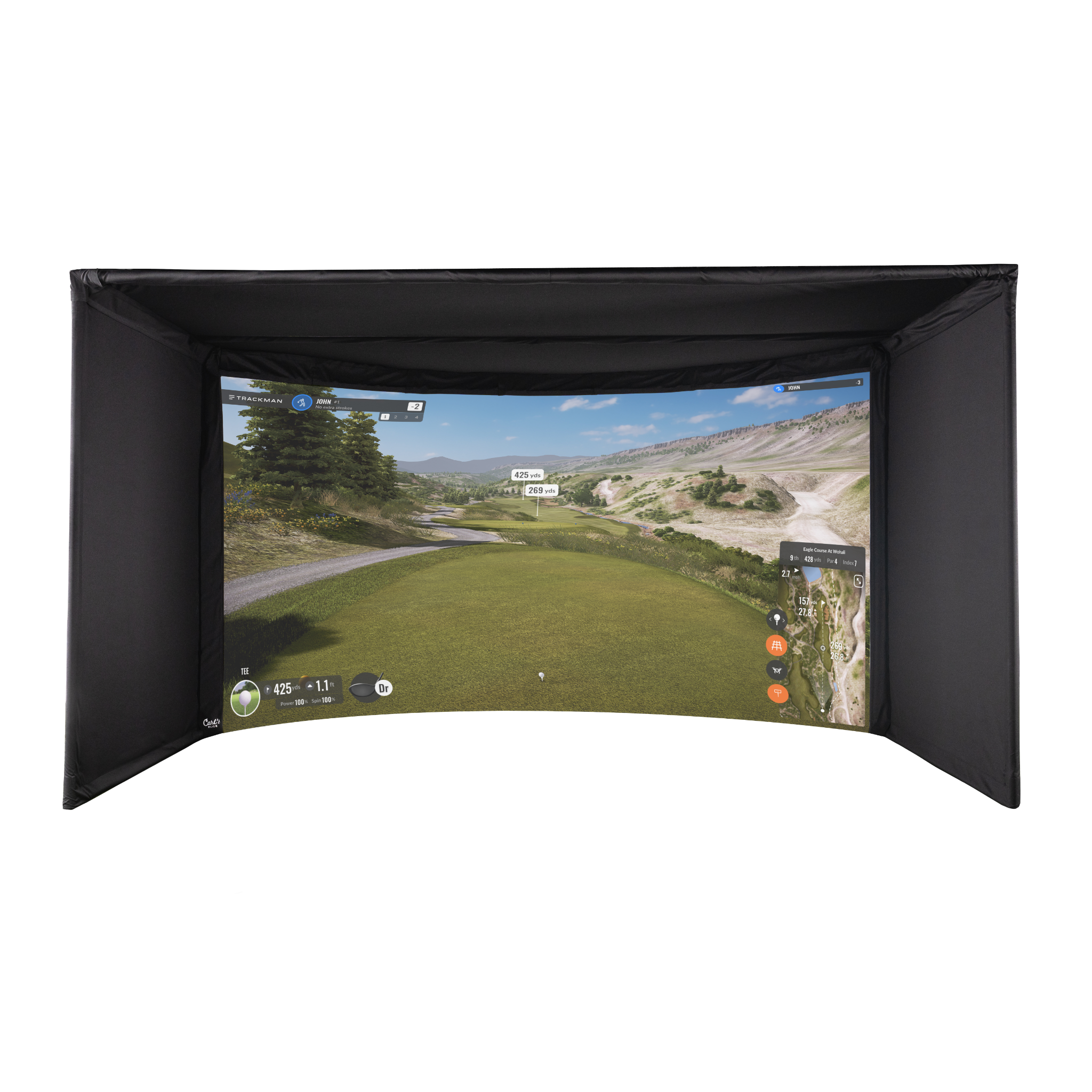 Carl's Place Curved Golf Enclosure