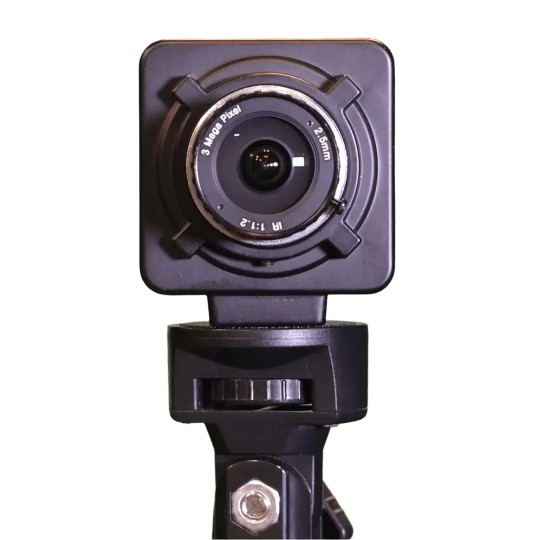 Carl's Place Golf Swing Camera Set on an adjustable stand, with camera positioned for recording golf swings