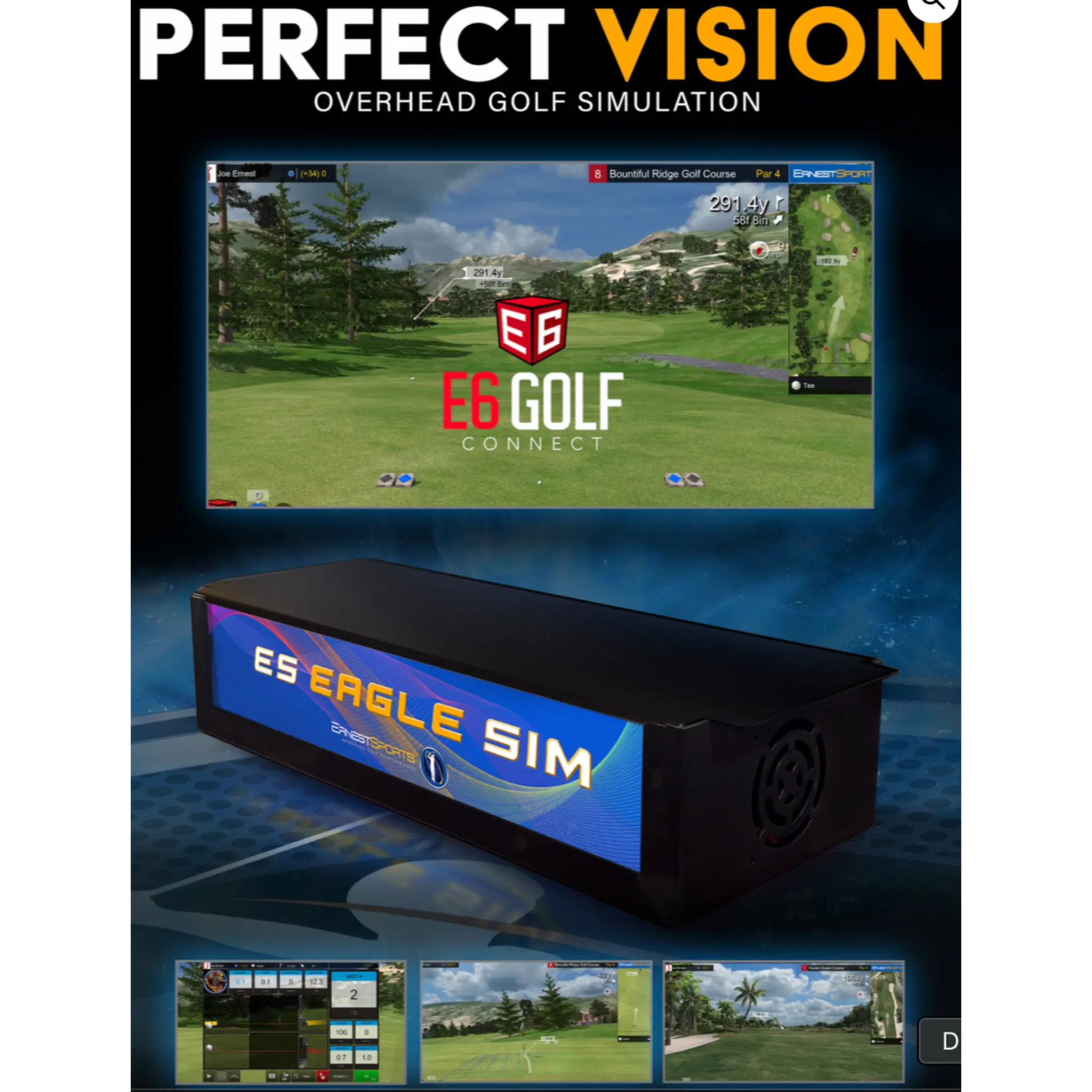 Ernest Sports - ErnestSports ES Eagle Sim Golf Launch Monitor