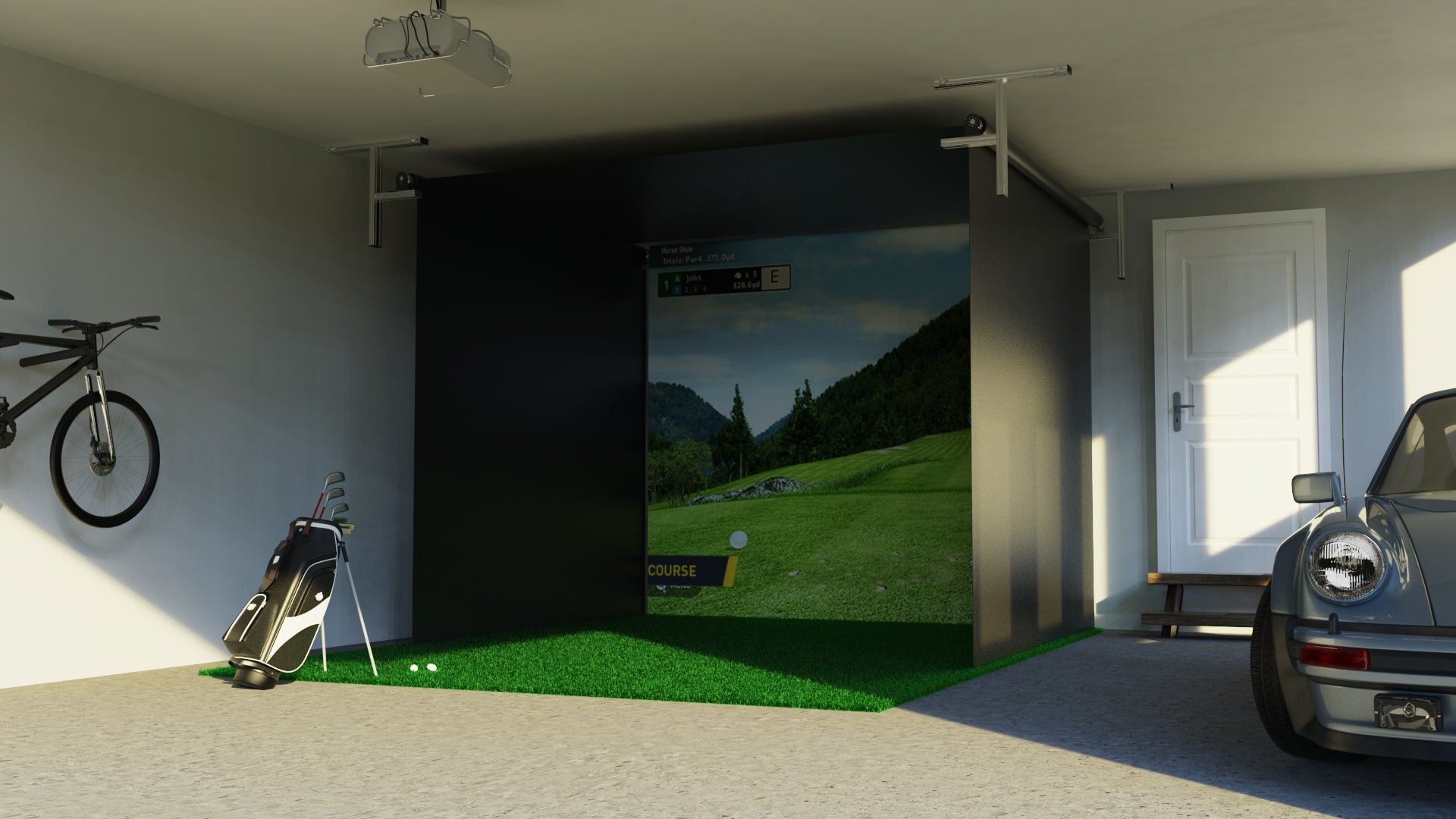 The SportScreen Vanish Series Retractable Golf Enclosure