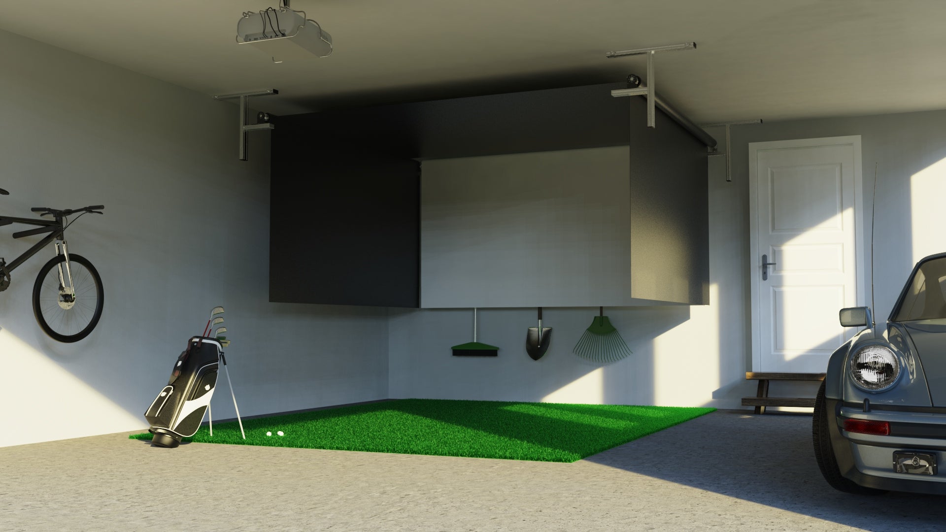 The SportScreen Vanish Series Retractable Golf Enclosure