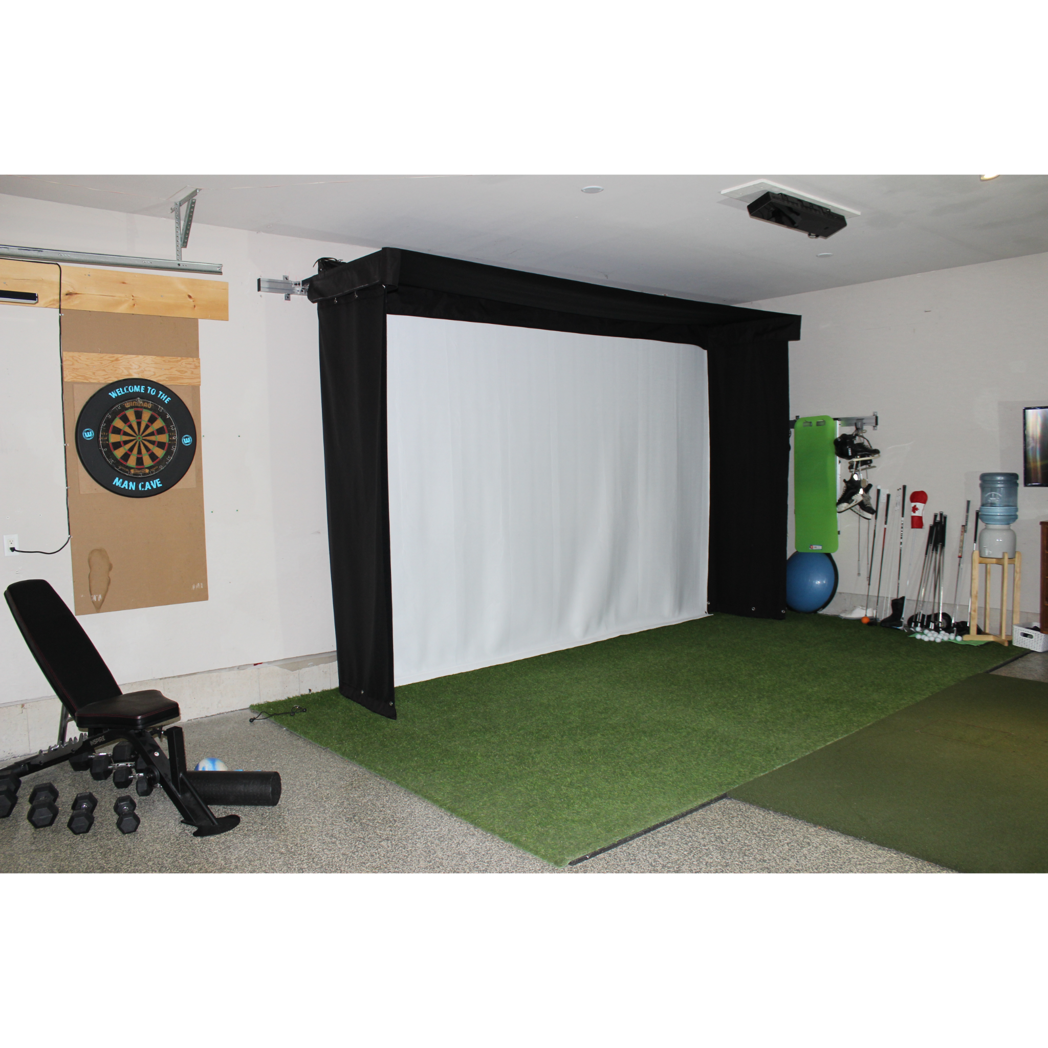 The SportScreen Vanish LITE Golf Simulator Enclosure