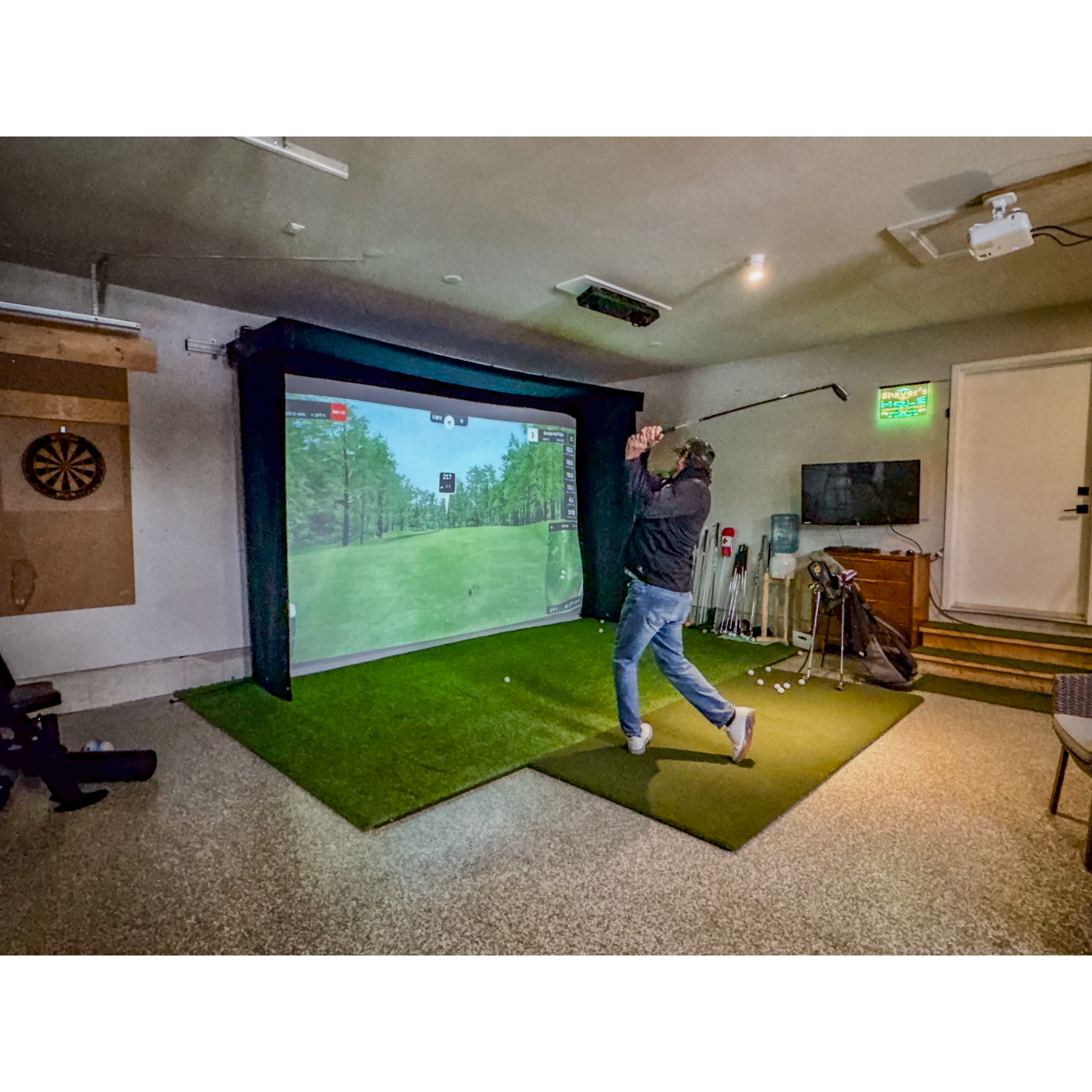 The SportScreen Vanish LITE Golf Simulator Enclosure