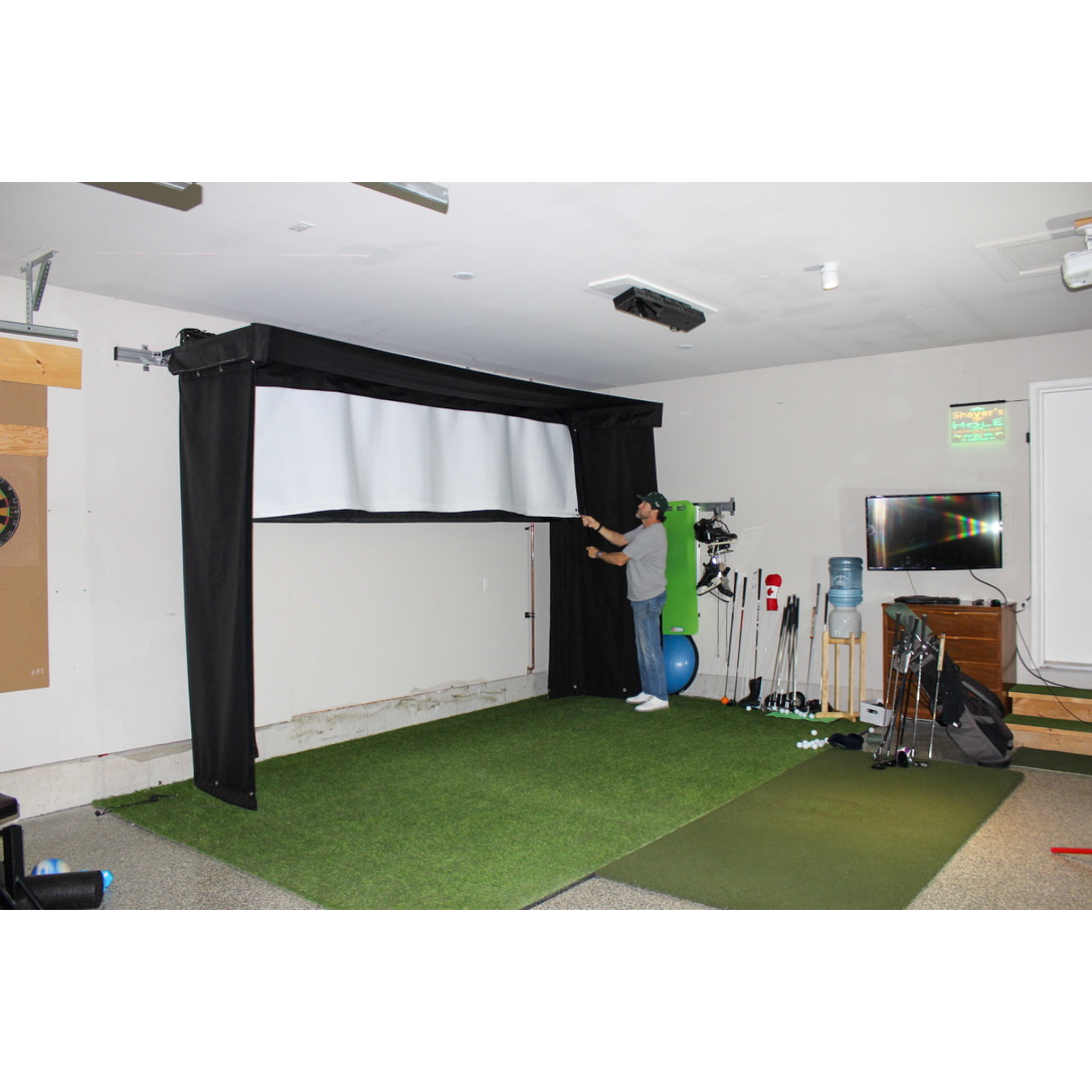 The SportScreen Vanish LITE Golf Simulator Enclosure
