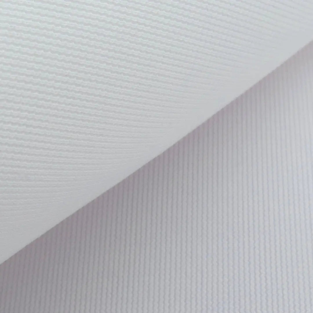 Close-up of Carl's Place Golf Impact Screen showing white textured fabric with diagonal ridges