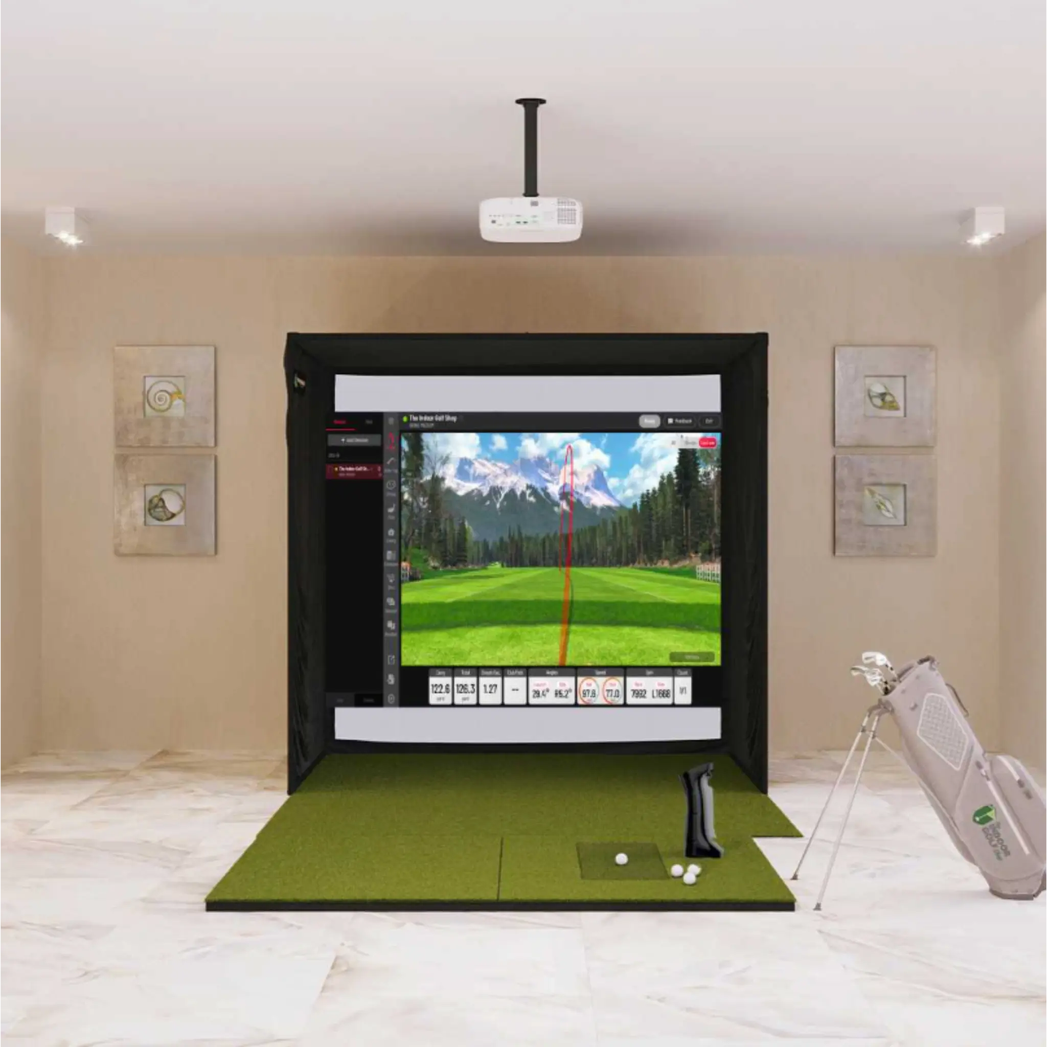 Uneekor - Uneekor EYE Mini SIG8 Golf Simulator Package
