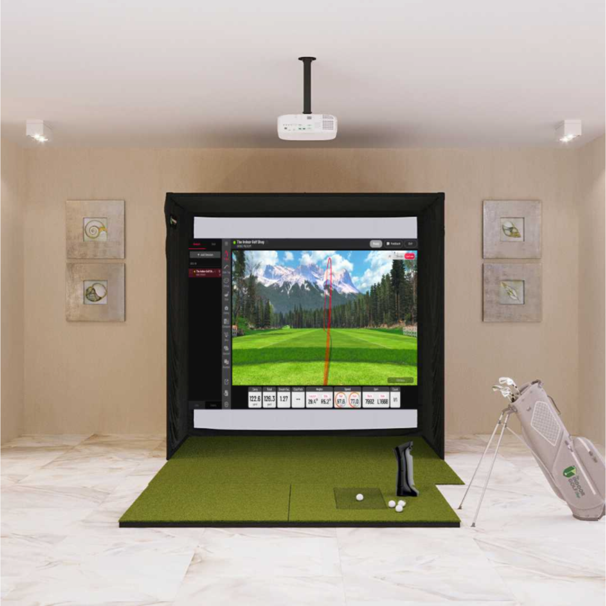Uneekor EYE Mini SIG8 Golf Simulator Package
