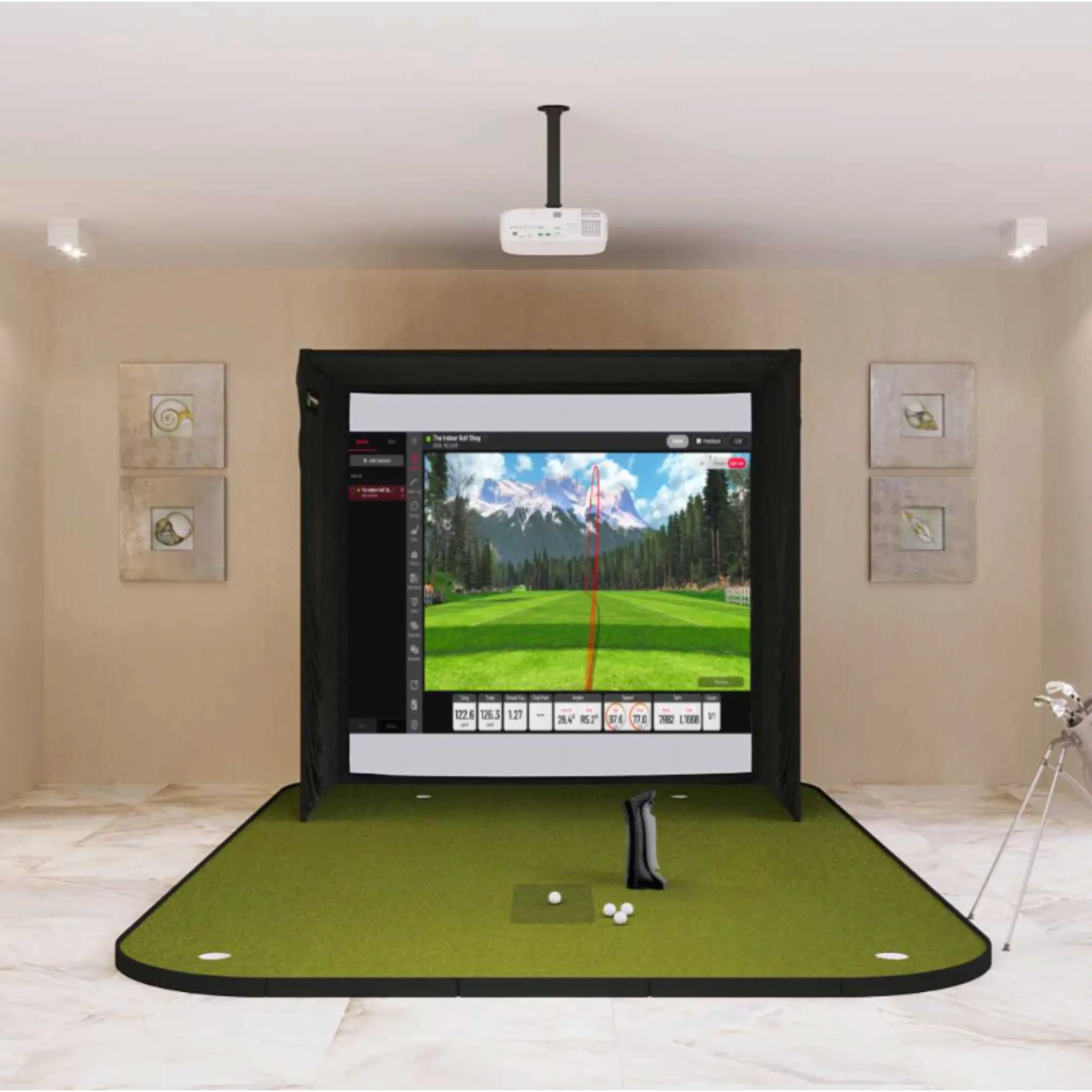 Uneekor - Uneekor EYE Mini SIG8 Golf Simulator Package