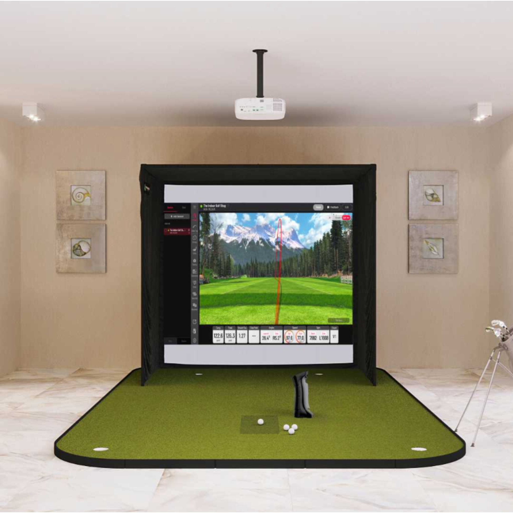 Uneekor EYE Mini SIG8 Golf Simulator Package