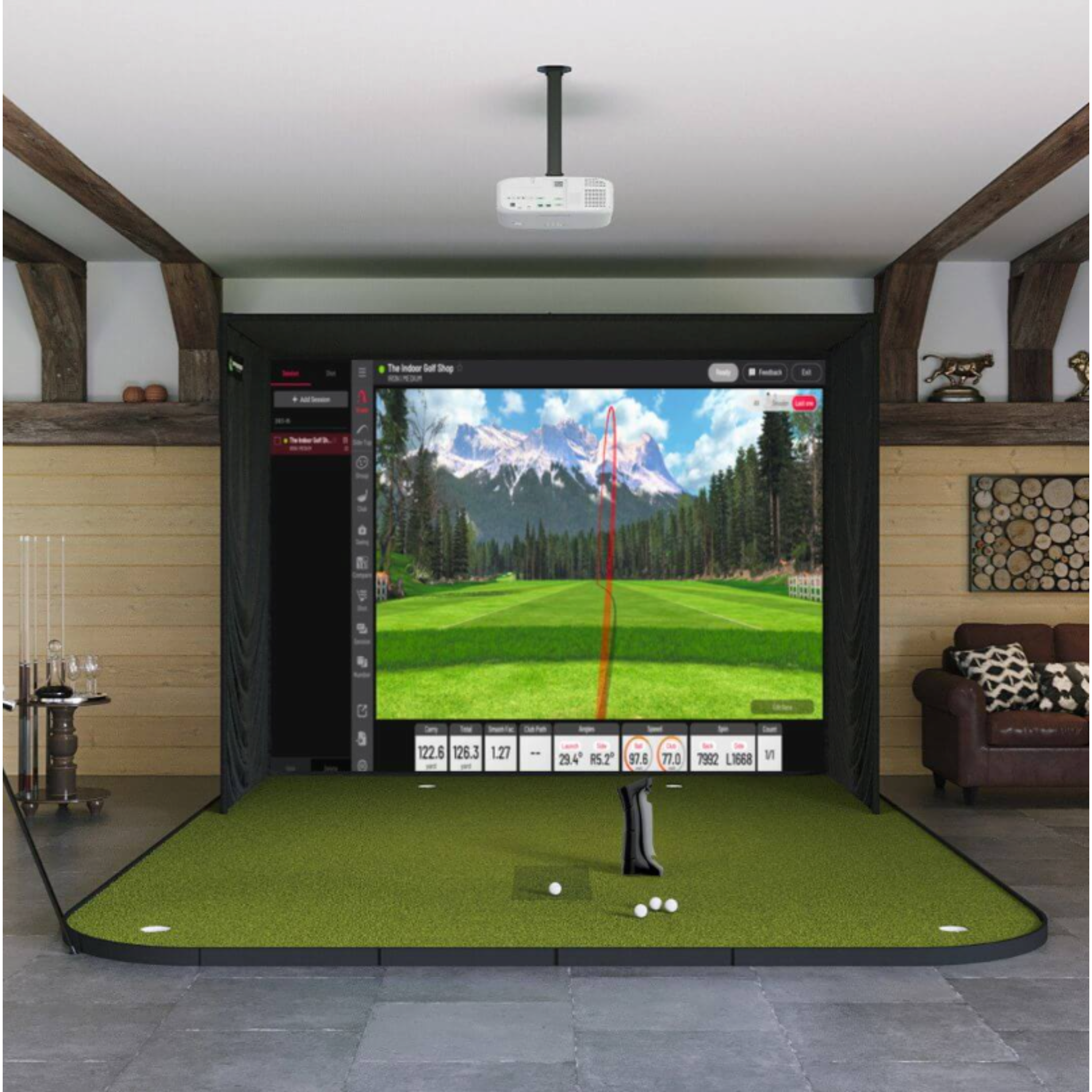 Uneekor EYE Mini SIG10 Golf Simulator Package