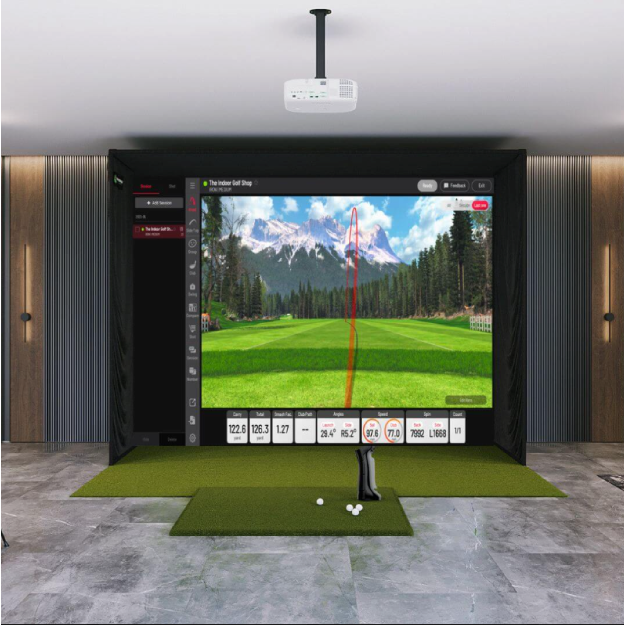 Uneekor EYE Mini SIG12 Golf Simulator Package