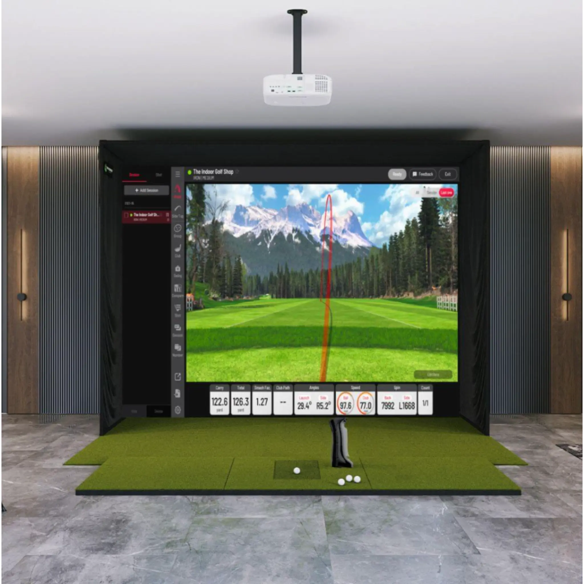 Uneekor - Uneekor EYE Mini SIG12 Golf Simulator Package