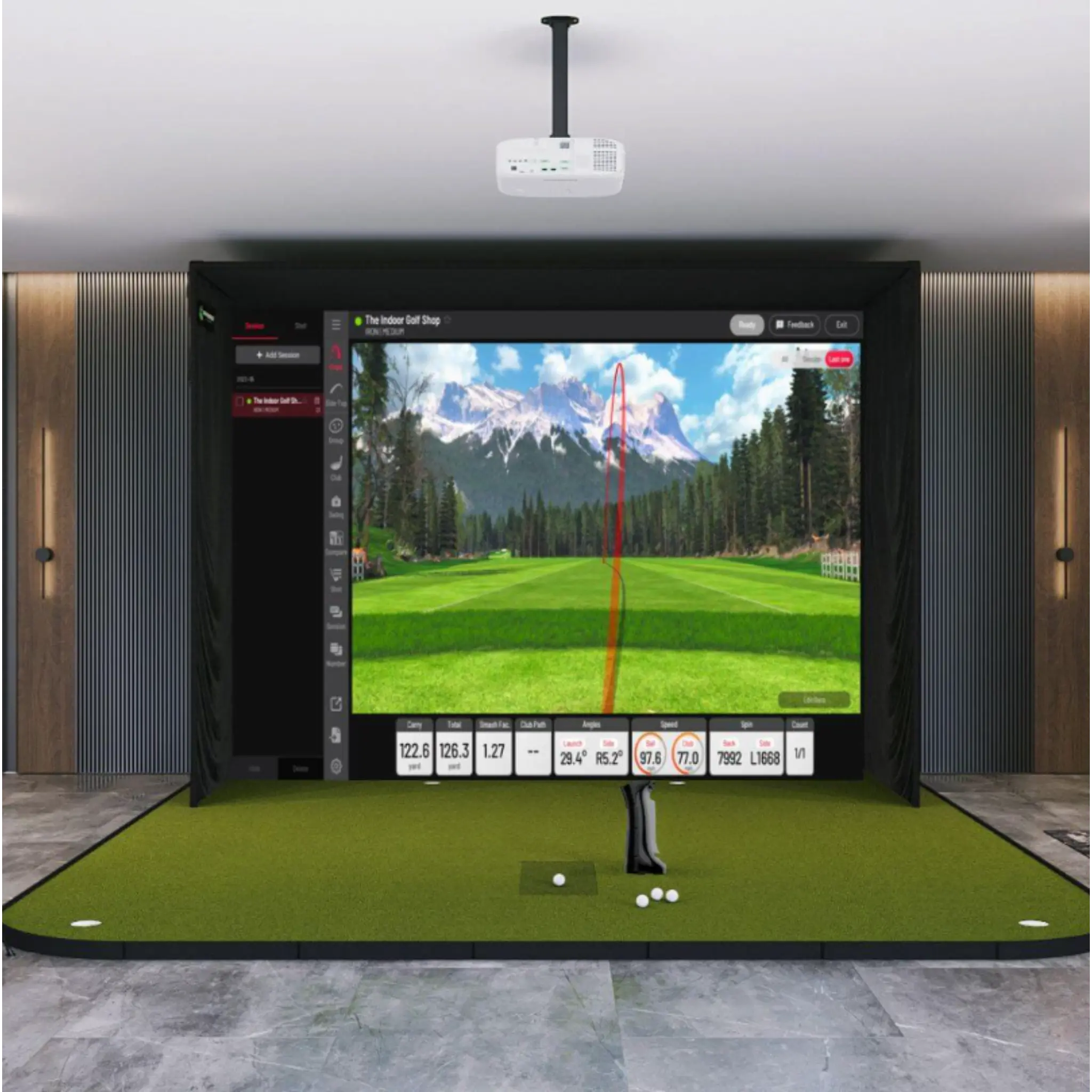 Uneekor - Uneekor EYE Mini SIG12 Golf Simulator Package