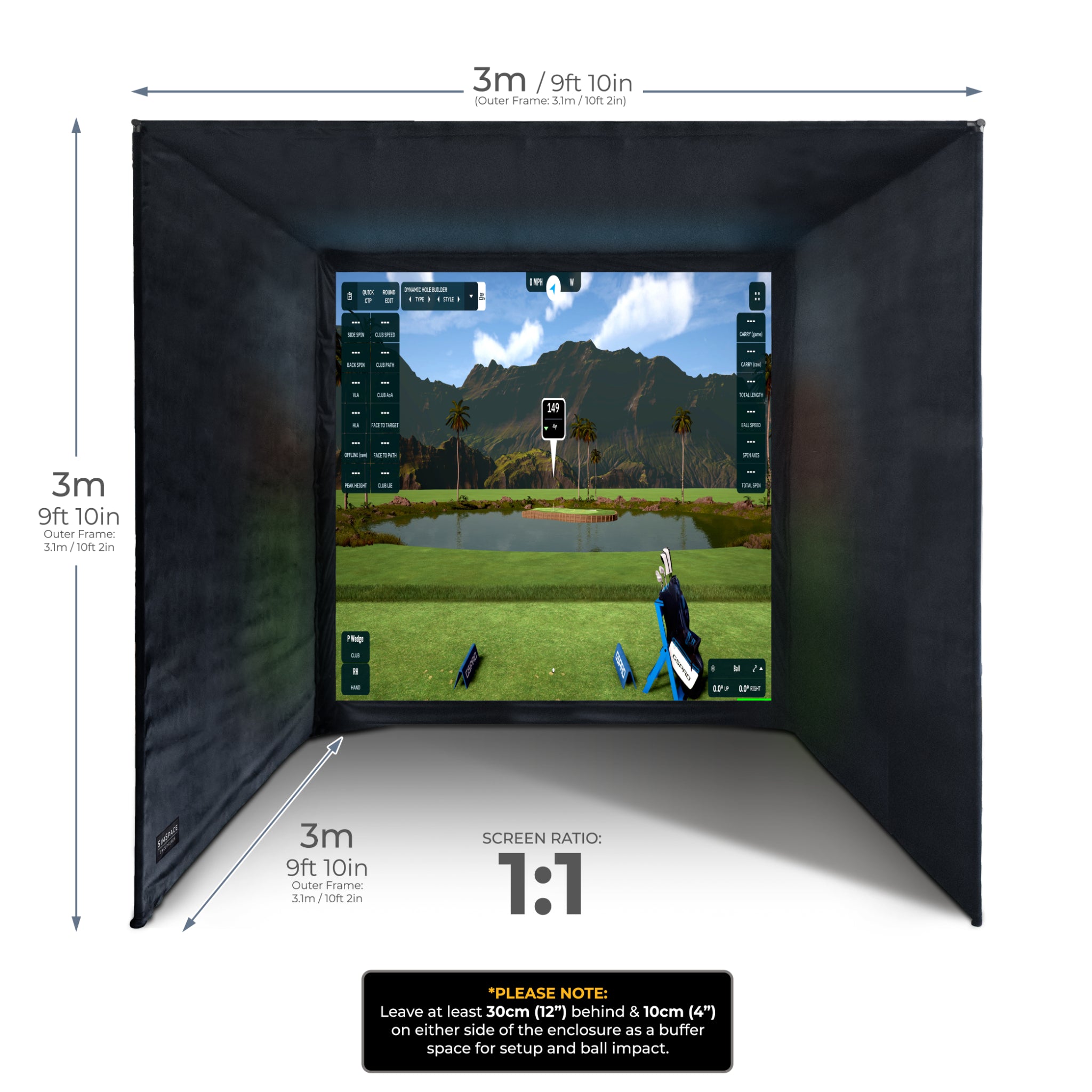 SimSpace Golf Simulator Enclosure