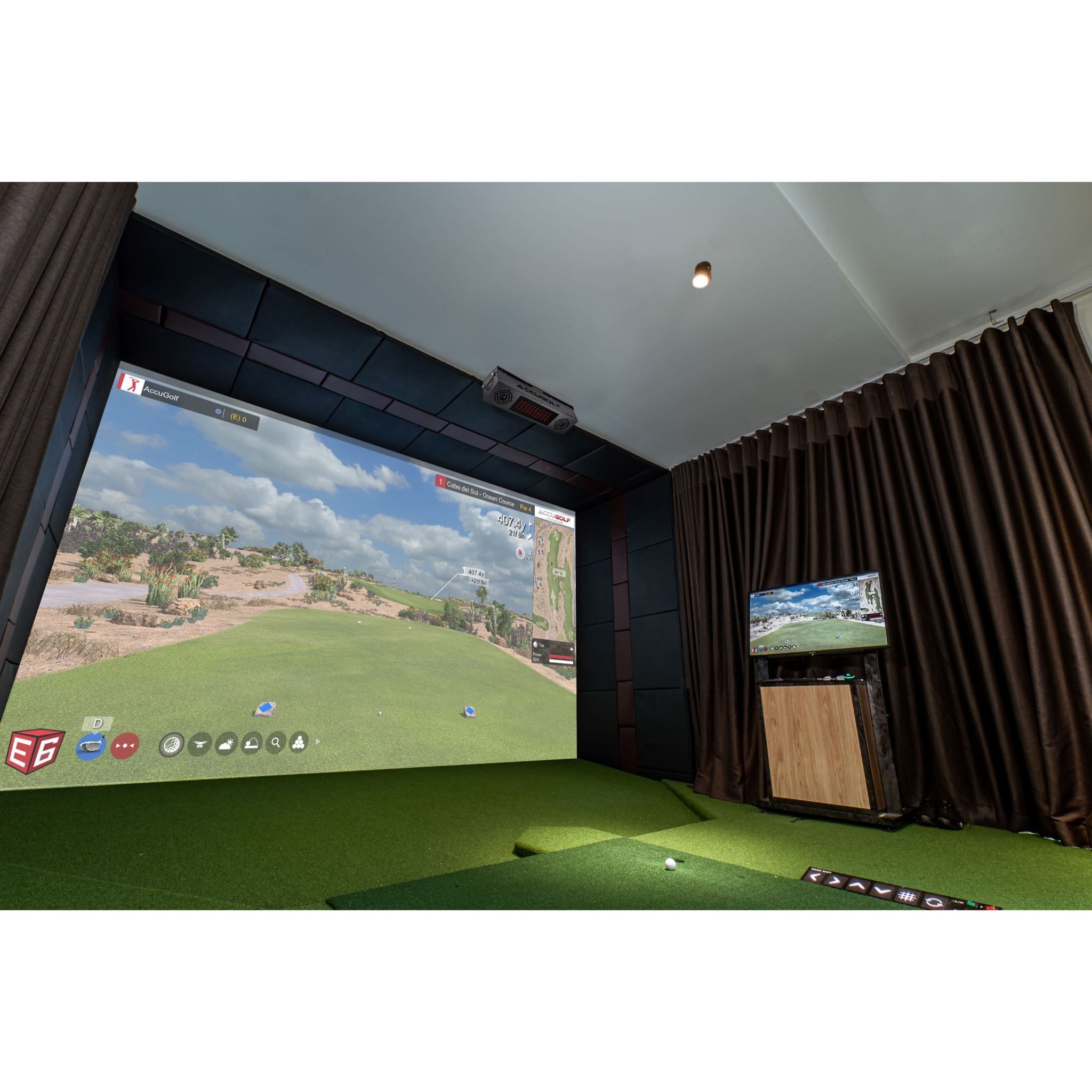 AccuGolf Hawkeye SIG 8 Golf Simulator Package