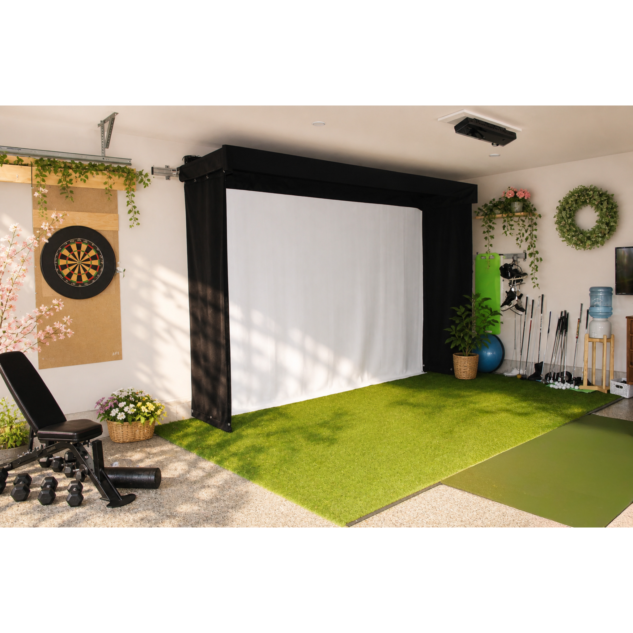 The SportScreen Vanish LITE Golf Simulator Enclosure