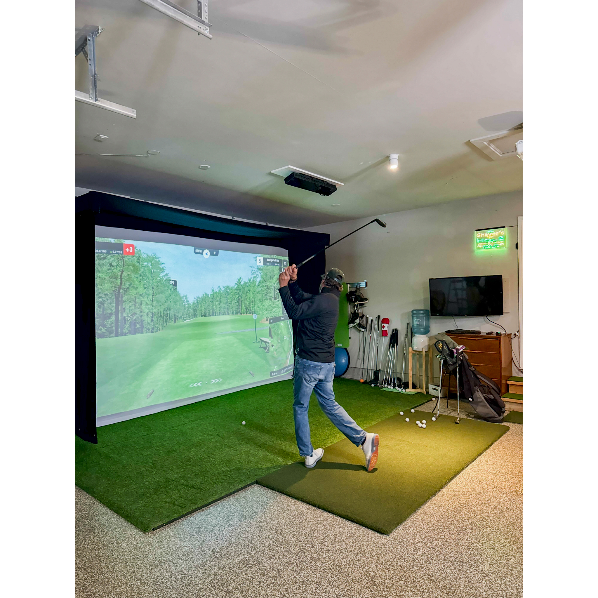 The SportScreen Vanish LITE Golf Simulator Enclosure