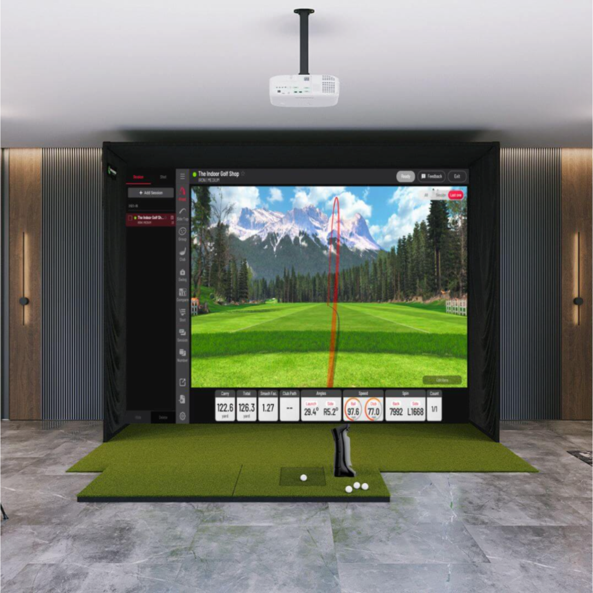 Uneekor EYE Mini SIG12 Golf Simulator Package