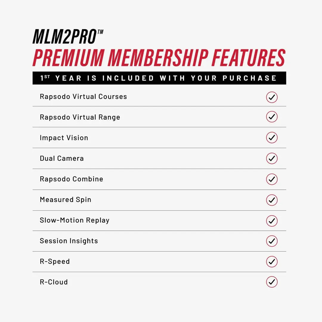 Rapsodo MLM2PRO Launch Monitor with Premium Membership